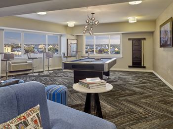 Billiards table in lounge